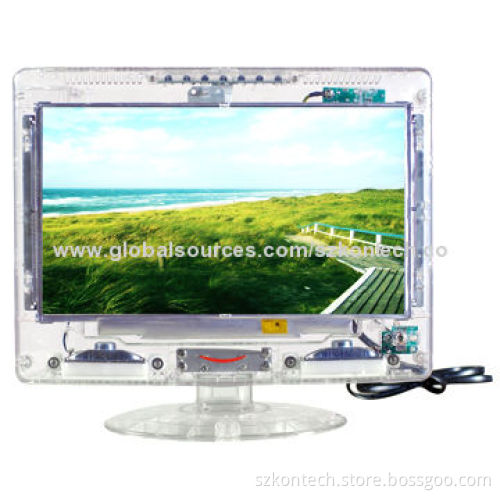 15.6-inch LED Transparent/Jail TV with Multi-language OSD and Allen Screws, Built-in DVD